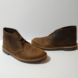 Clarks Men's Bushacre Leather Chukka Boots Size 11M